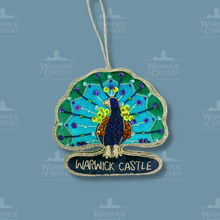 Load image into Gallery viewer, Warwick Castle Peacock Ornament