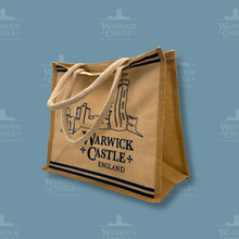 Load image into Gallery viewer, Warwick Castle Hessian Shopper Bag
